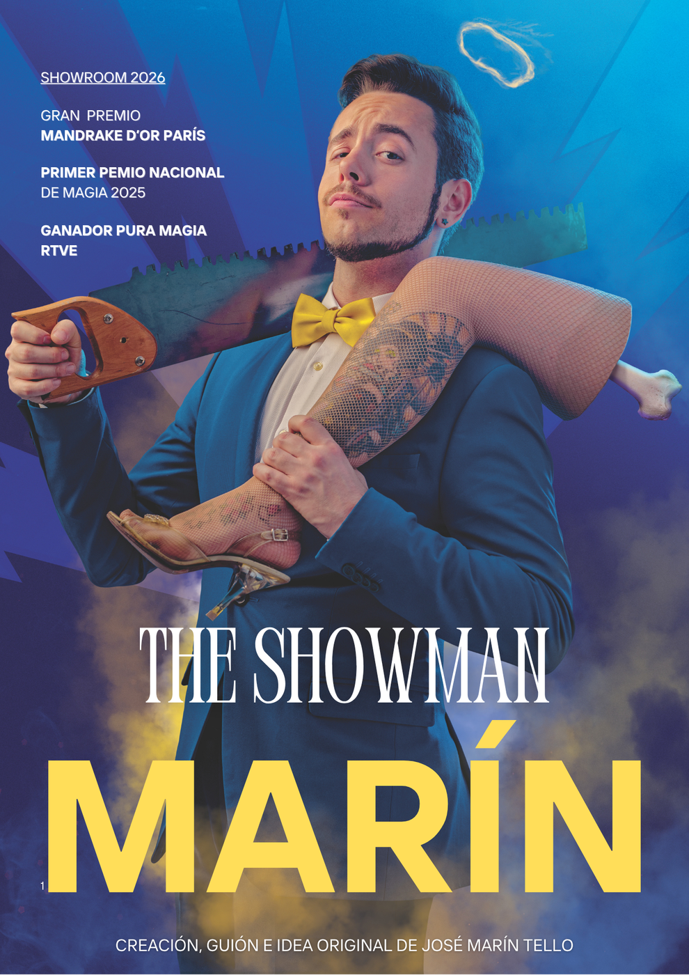 Cartel del espectáculo THE SHOWMAN de Mag Marín
